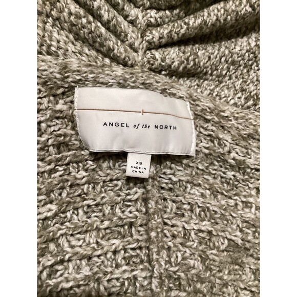Angel of the North Sweater Womens XS Gray Open Front Cardigan Knit Chunky Cozy - Picture 4 of 5